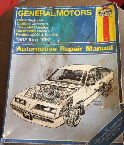 General motors buick skyhawk &amp; other compacts 1982 thru 1992 haynes manual