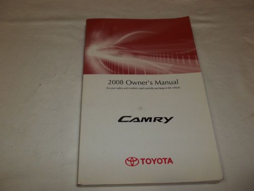 2008 toyota camry owner&#039;s manual. / very good condition /  free s/h,