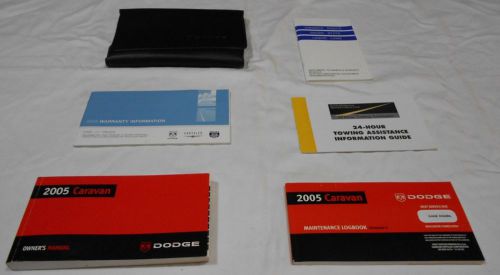 2005 dodge caravan owner&#039;s manual 6/ps set &amp; black dodge tri-fold factory case