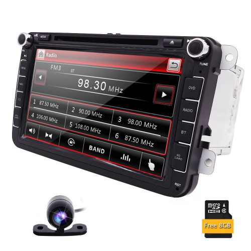 Car dvd stereo player bluetooth gps navi vw volkswagen jetta passat+camera+ map