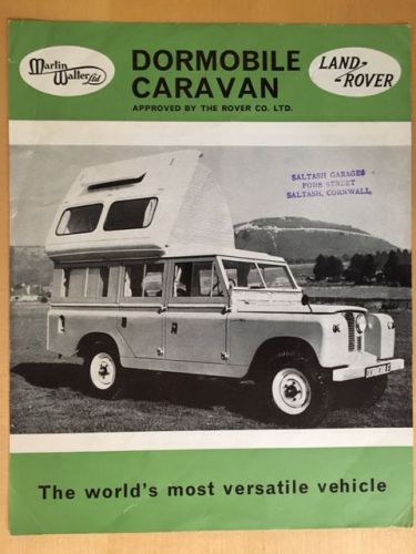 Land rover dormobile caravan brochure