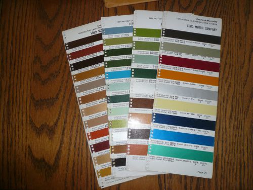 1971 1972 1973 974 ford motor company sherwin-williams color chip paint sample