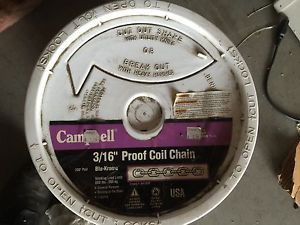 Campbell 014-0323 3/16&#034; x 250 foot bucket proof coil grade 30 chain usa 6322903