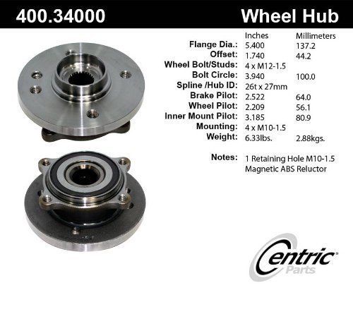 Centric 400.34000e front wheel bearing