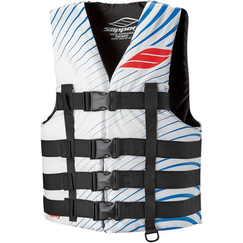 Slippery hydro nylon life vest white/blue