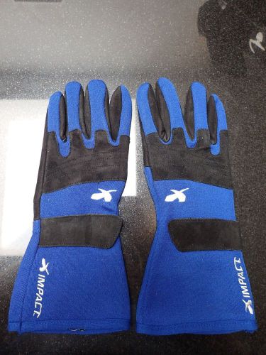 New impact g4 driving gloves large blue sfi 3.3/5 34000506