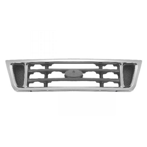 Grille assembly chrome &amp; platinum for 03-07 ford econoline van e150 e250 e350