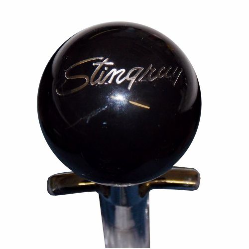 Black corvette stingray emblem 4 speed shift knob for muncie reverse lockout