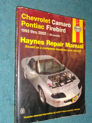 1993-2002 chevrolet camaro / pontiac firebird shop manual 95 96 99 hayne&#039;s book