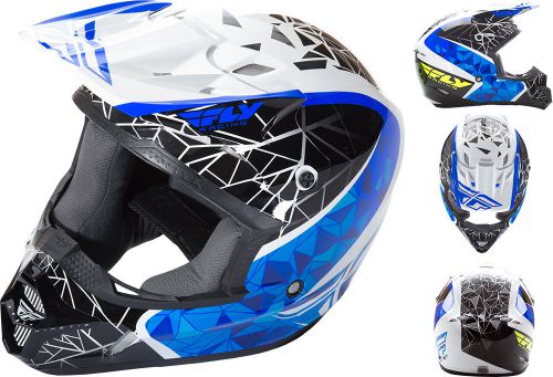 Fly racing kinetic crux helmet 2x white/black/blue