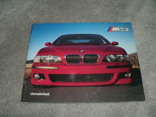 Bmw m5 us brochure e 39 m5 sales catalog nice condition