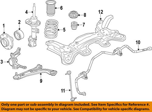 Fiat oem 13-15 500 front suspension-strut bumper 68073020ac