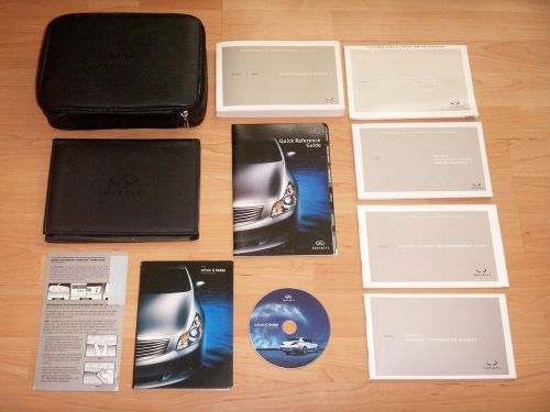 2007 07 infiniti g35 navi sedan owners manual + supplement guide books &amp; 2 cases