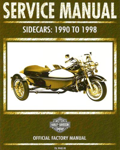 1990 to 1998 harley-davidson sidecar service manual -tle-rle-tlr-sidecars