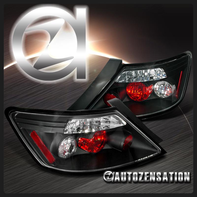 06-11 honda civic 2dr coupe jdm black altezza rear tail brake lights