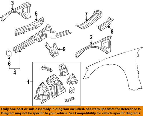 Mopar oem 5065268ab fender-bumper bracket