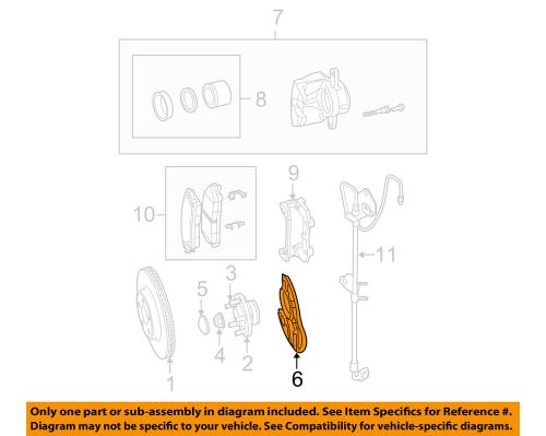 Chrysler oem front brakes-brake backing plate 4779200aa