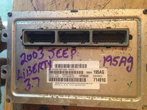 2003 jeep liberty 3.7l v6 ecm ecu engine computer pcm 56044195ag 195ag