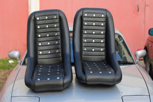 1970-1978 datsun 240z/260z/280z, nissan, mazda genuine leather black front seats