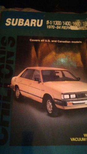 Subaru repair manual cov all 1970-84 mod us &amp; canadian.