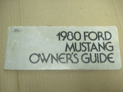 1980 ford mustang owner&#039;s guide manual