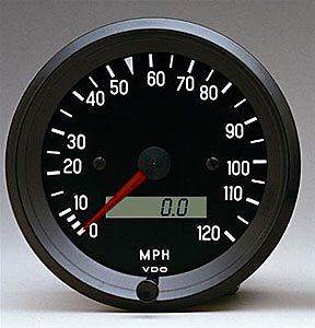 Vdo 437-052 cockpit speedometer 3-3/8&#034; electrical 120 mph