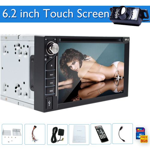 6.2&#039;&#039; car stereo gps navi hd capacitive screen dvd player audio ipod tv+camera