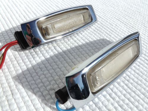 1969 w108 mercedes-benz 280 se 4-dr chrome interior light pair front &amp; rear