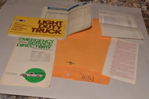 ♣♣ 1977 77 chevy chevrolet light pickup truck owners manual guide book 7031 ♣♣