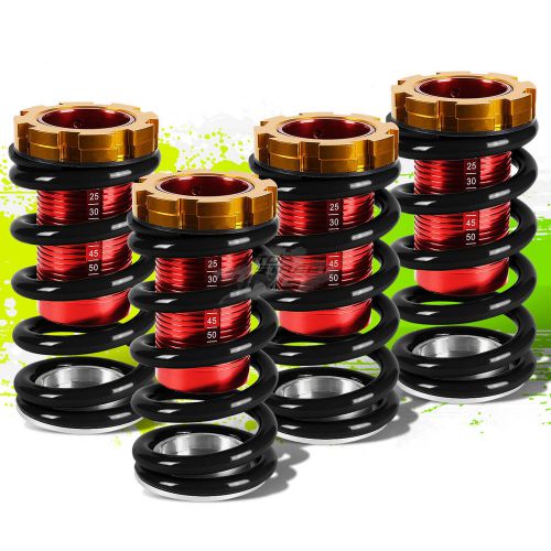 Red scaled 1-4&#034;height adjustable coilover spring for 88-00 civic eg/ek/dc black