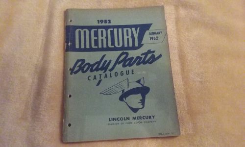 1952 mercury cars body parts catalogue
