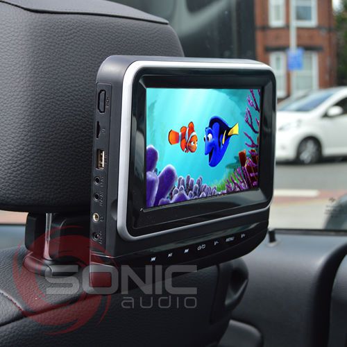 Clip-on plug-and-play 7&#034; car hd headrest dvd player/screen usb/sd bmw x3/x5/x6