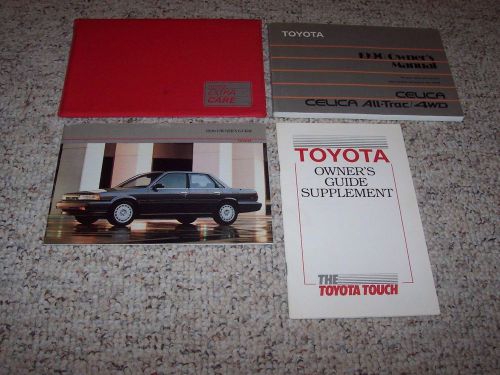 1990 toyota celica all-trac 4wd original owners owner&#039;s user manual book set