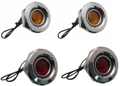 1968 plymouth gtx road runner cuda front &amp; rear side marker lens set of 4-new