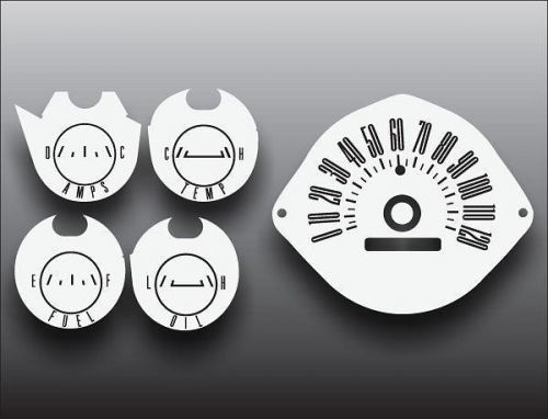 1965 mercury comet dash instrument cluster white face gauges