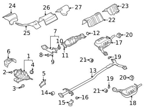 Genuine 2007-2012 mazda hanger silencer bpc2-40-061a