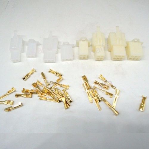 4 sets 2.8mm 2/3/4/6 pin electrical connector kits socket plug for motorcycle.