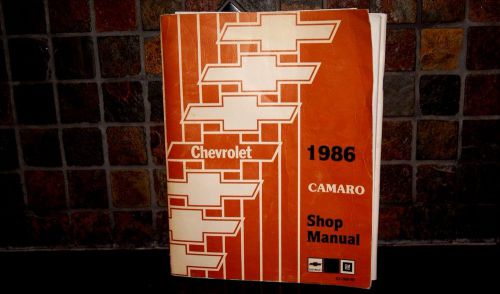 1986 camaro shop manual book