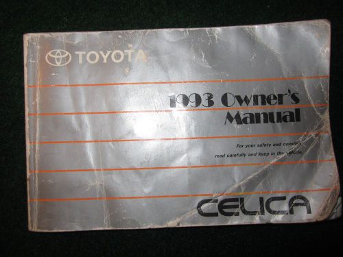 1993 toyota celica owner&#039;s manual dealer owners