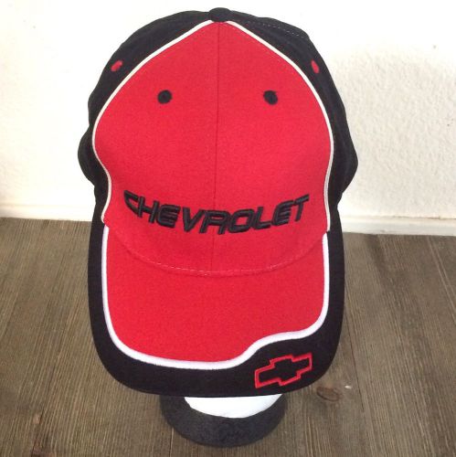 Chevy chevrolet logo cotton truckers baseball hat adjustable red black