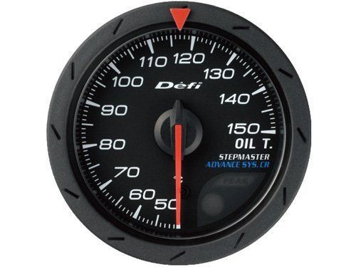 Defi df08302 advance cr gauge black face 52mm oil temp