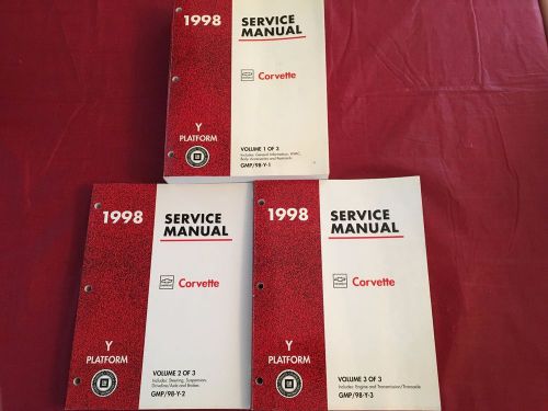 3 volume 1998 chevrolet corvette service manual