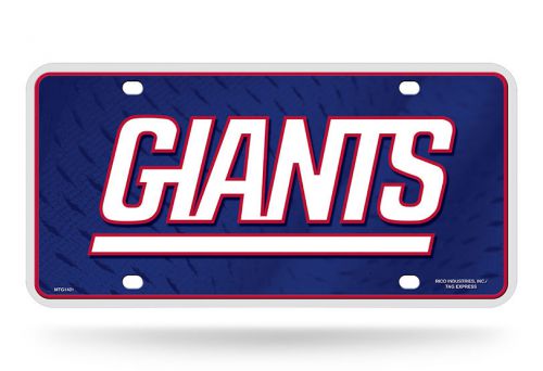 New york giants metal license plate