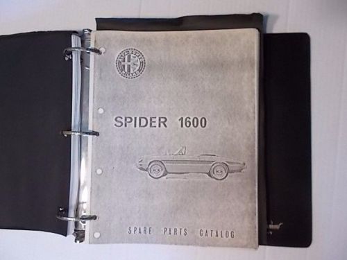 Alfa romeo duetto 1600 spider copy of parts catalog with amendment publ # 1251