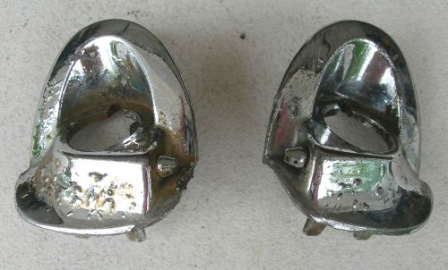 1955 1956  chevy windshield wiper escutcheons - item #2 - right and left