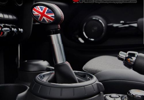 Mini cooper f54 f56 f55 union jack checkered car shift lever abs decor cover