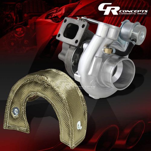 Gt2860 t28 turbocharger turbo internal wastegate 300hp ar.50+titanium blanket