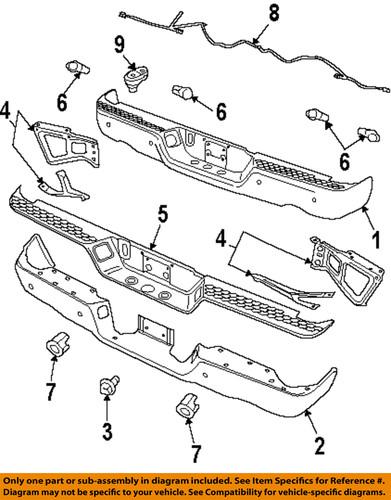 Mopar oem 68049863aa rear bumper-bumper