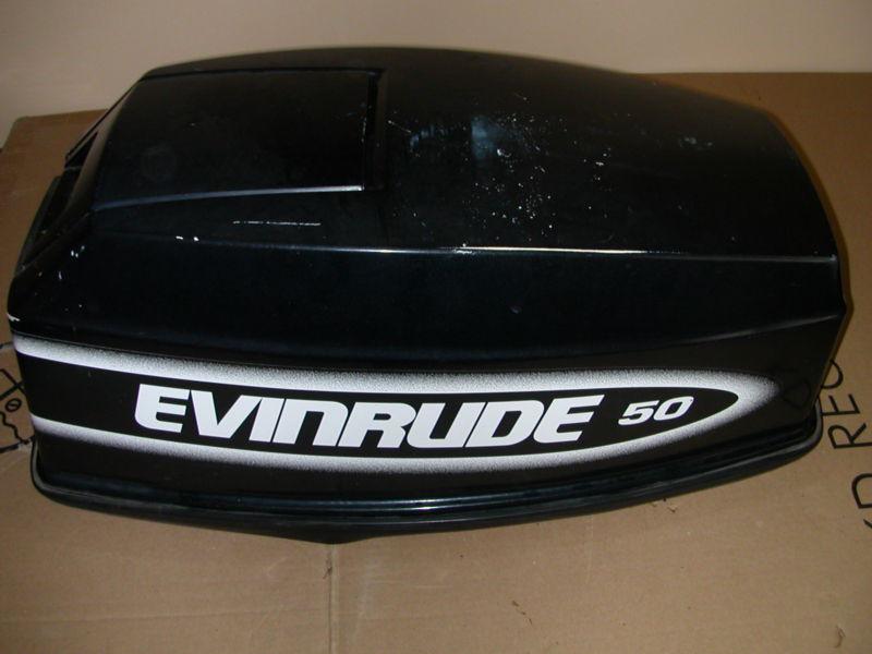   johnson evinrude  top cowling off a 50hp 1998 evinrude outboard