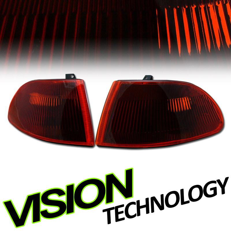 Jdm amber smoke lens corner lights signal lamps 92-95 honda civic 4d/4dr sedan